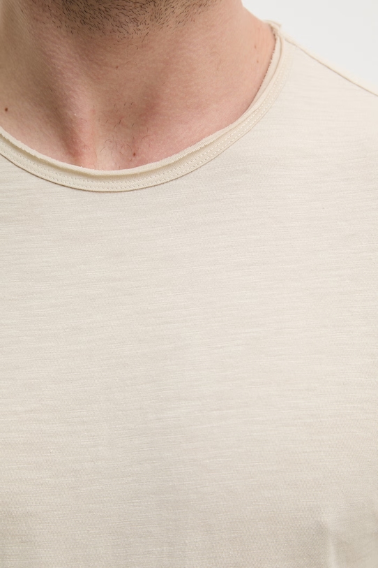 United Colors of Benetton t-shirt męski bawełniany 3N78U10C2 beżowy