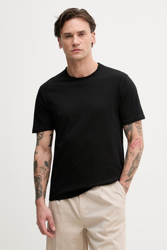 United Colors of Benetton t-shirt męski bawełniany czarny 3N78U10C2