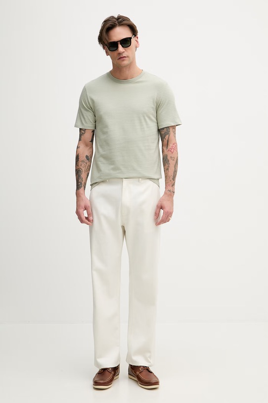 Lindbergh t-shirt męski bawełniany 30.400117 zielony SS26