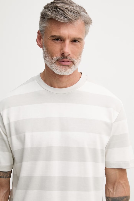 Lindbergh t-shirt bawełniany szary 30.400146