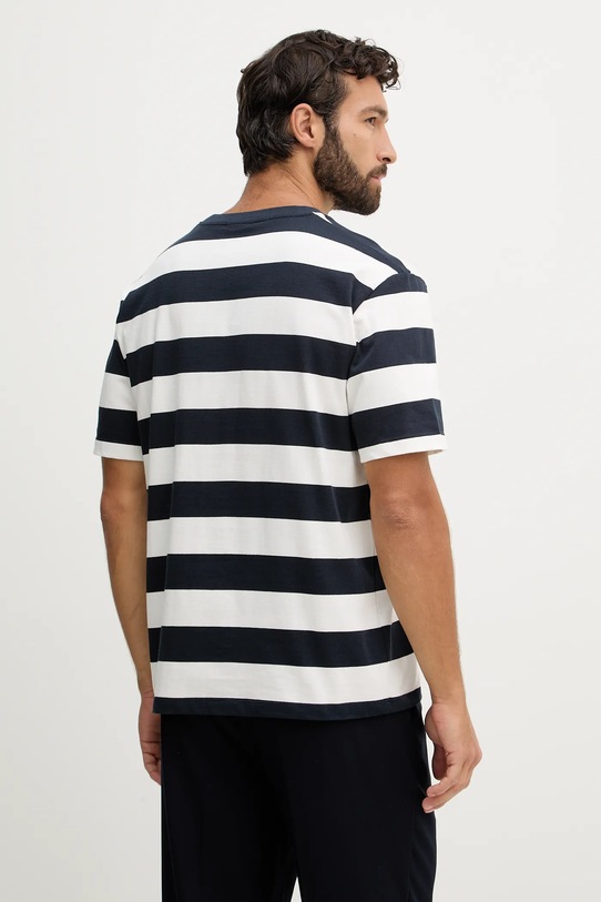 Odzież Lindbergh t-shirt bawełniany 30.400146 granatowy