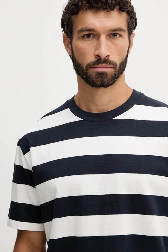 Lindbergh t-shirt bawełniany granatowy 30.400146