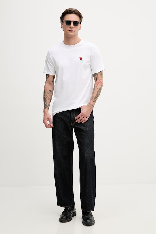 Lindbergh t-shirt męski bawełniany 30.400299 biały SS26