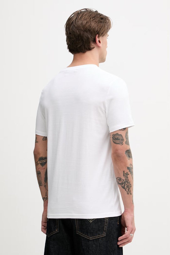 Odzież Lindbergh t-shirt męski bawełniany 30.400299 biały