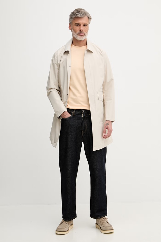 Lindbergh t-shirt męski bawełniany 30.400299 pomarańczowy SS26