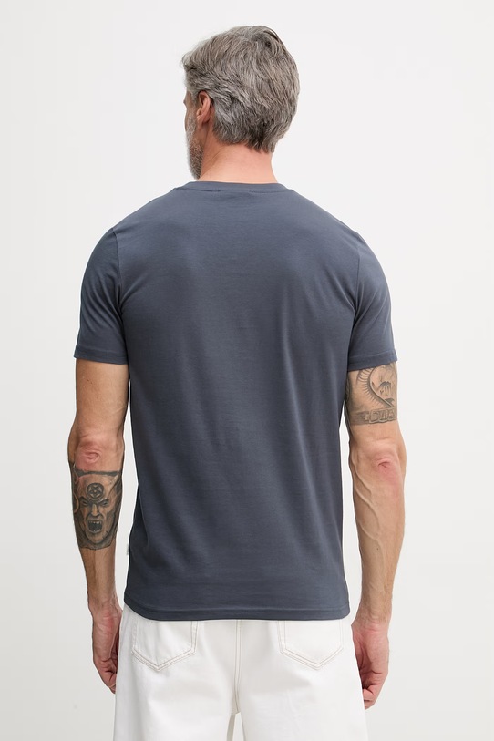 Odzież Lindbergh t-shirt męski bawełniany 30.400299 granatowy