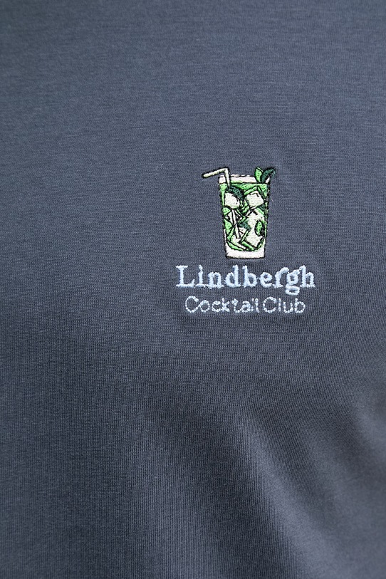 Lindbergh t-shirt męski bawełniany 30.400299 granatowy