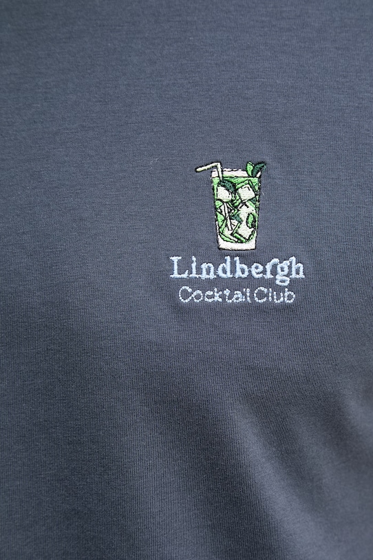 Lindbergh t-shirt męski bawełniany 30.400299 granatowy