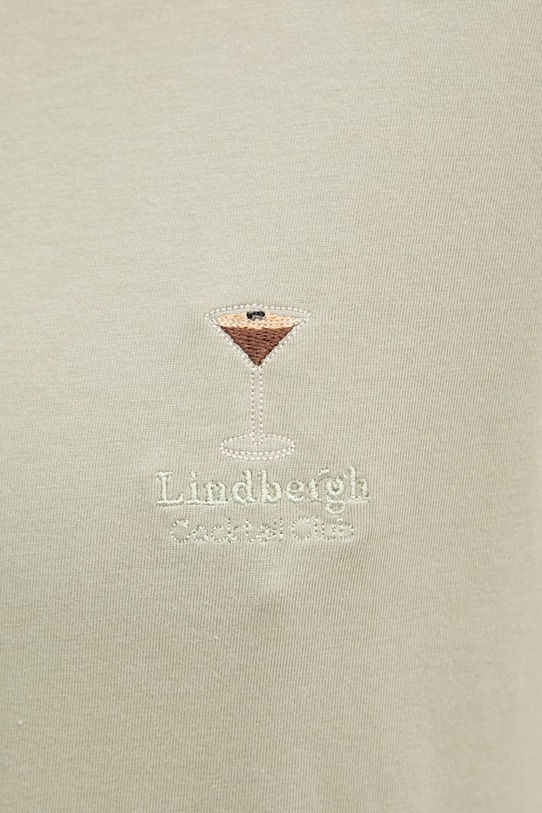 Lindbergh t-shirt męski bawełniany 30.400299 zielony