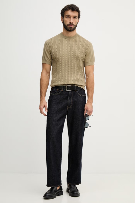 Lindbergh t-shirt bawełniany 30.804115 zielony SS26