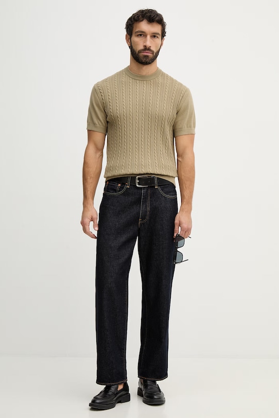 Lindbergh t-shirt bawełniany 30.804115 zielony SS26