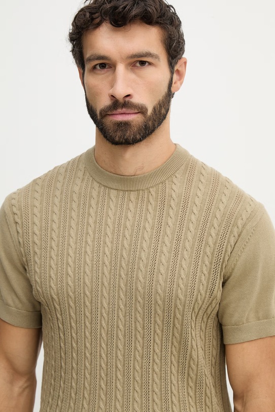 Lindbergh t-shirt bawełniany zielony 30.804115