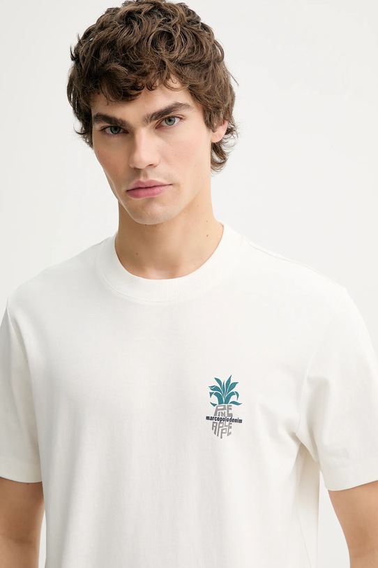 Marc O'Polo t-shirt bawełniany beżowy 5000008133