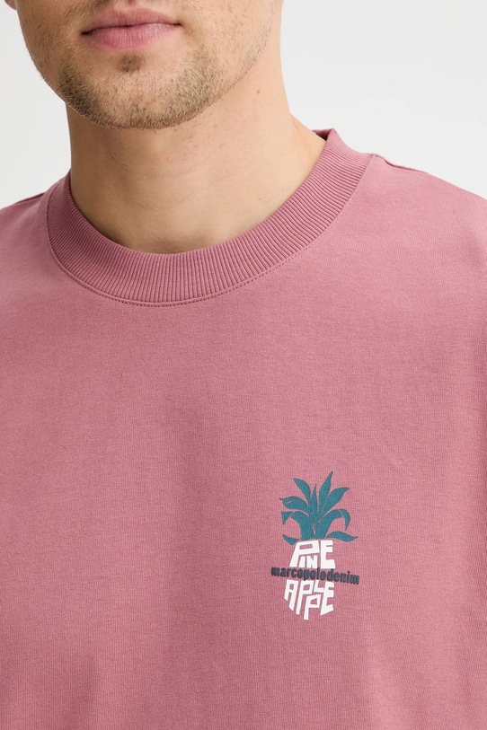 Marc O'Polo t-shirt bawełniany 5000008133 różowy