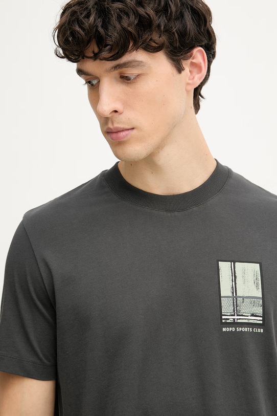 Marc O'Polo T-shirt basic męski bawełniany szary 5000008208