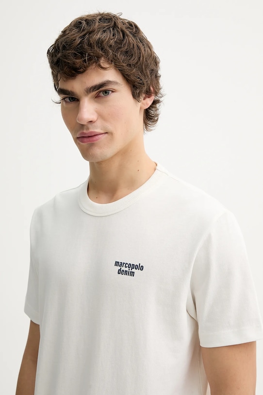 Marc O'Polo t-shirt bawełniany beżowy 5000008484