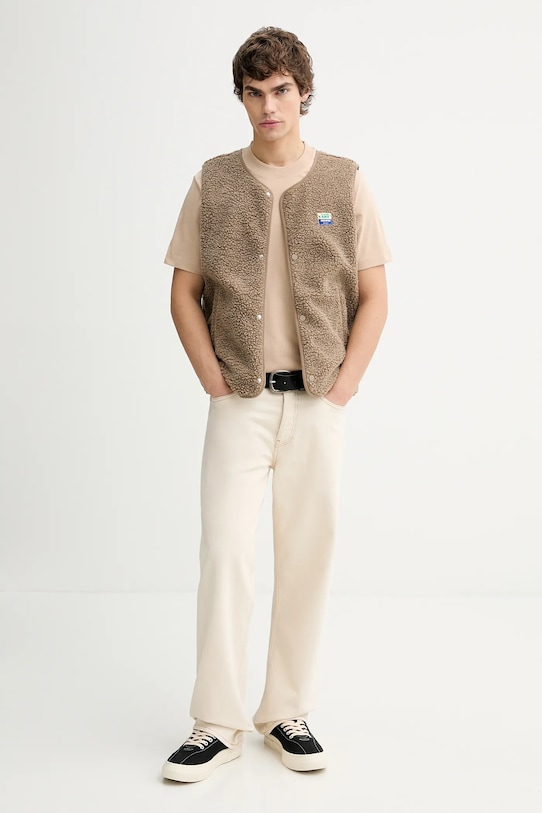 Marc O'Polo t-shirt bawełniany 5000009647 beżowy SS26