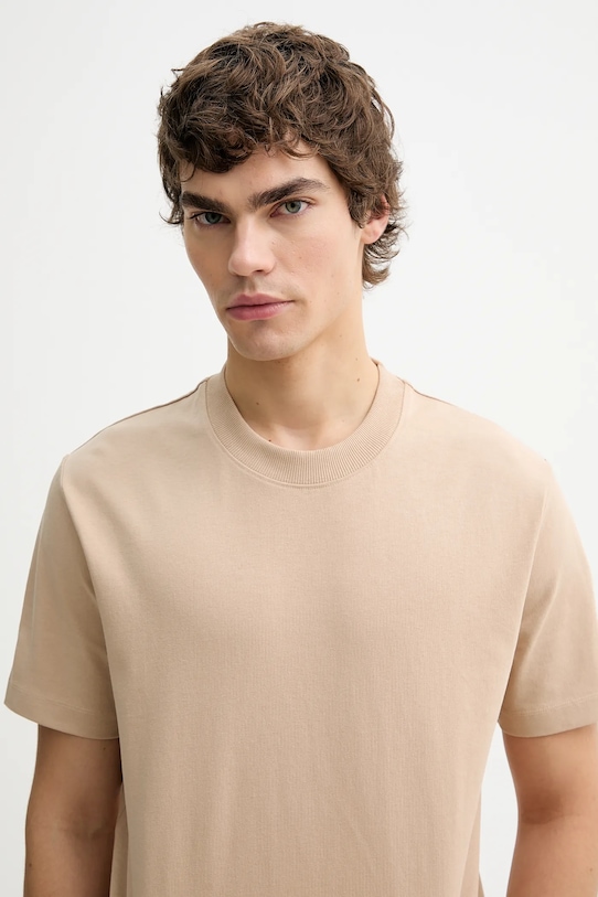 Marc O'Polo t-shirt bawełniany beżowy 5000009647