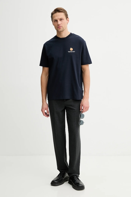 Marc O'Polo t-shirt bawełniany 5000010968 granatowy SS26