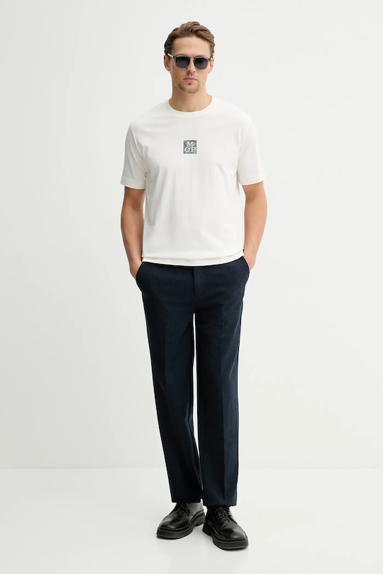 Marc O'Polo t-shirt bawełniany 5000012682 beżowy SS26