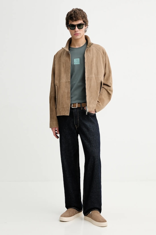 Marc O'Polo t-shirt bawełniany 5000012682 zielony SS26