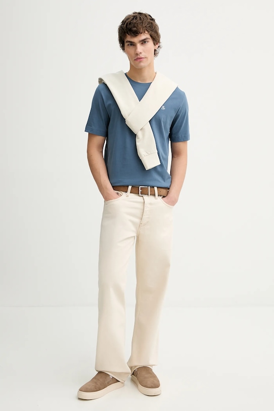 Marc O'Polo t-shirt bawełniany 5000012685 niebieski SS26