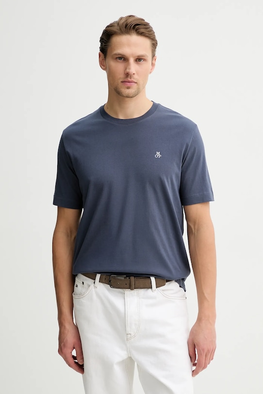 Marc O'Polo t-shirt bawełniany bawełna granatowy 5000012685