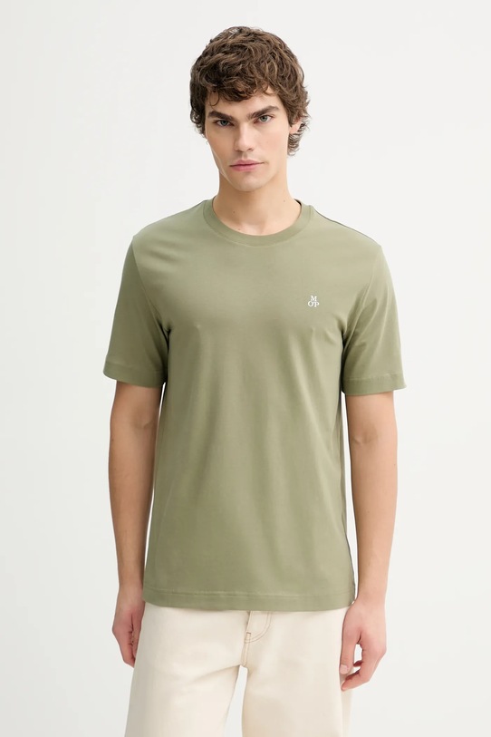 Marc O'Polo t-shirt bawełniany bawełna zielony 5000012685