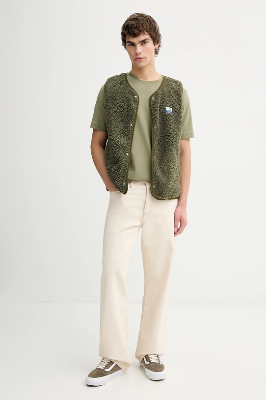 Marc O'Polo t-shirt bawełniany 5000012685 zielony SS26