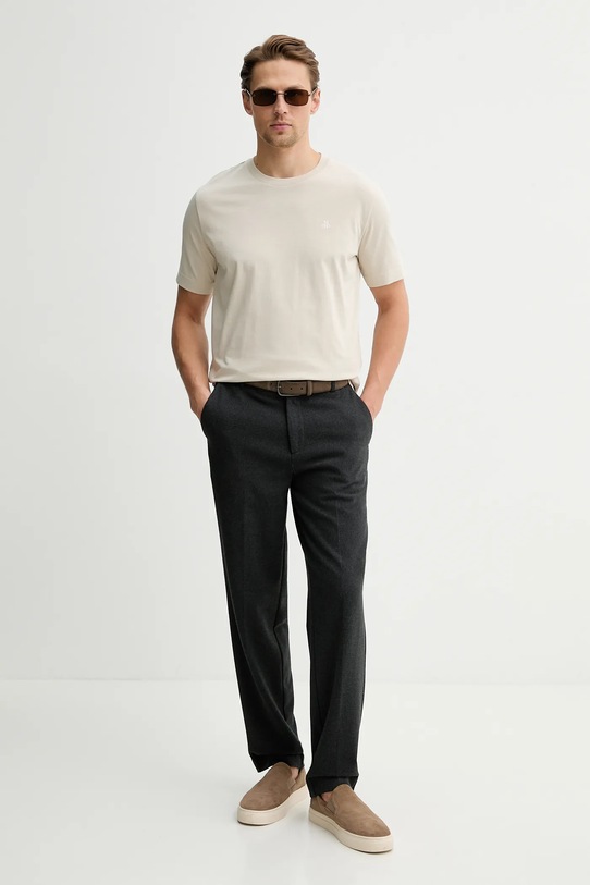 Marc O'Polo t-shirt bawełniany 5000012685 beżowy SS26