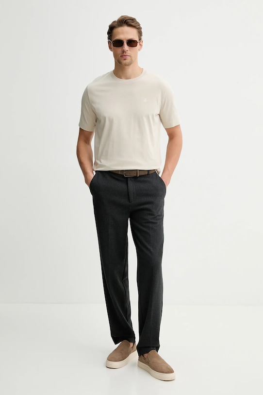 Marc O'Polo t-shirt bawełniany 5000012685 beżowy SS26