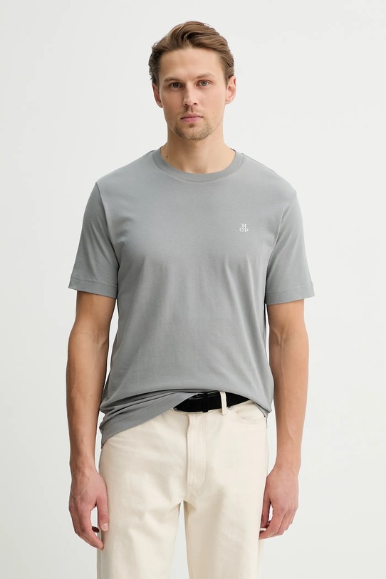 Marc O'Polo t-shirt bawełniany bawełna szary 5000012685