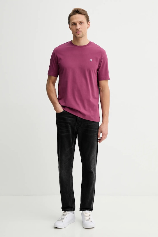 Marc O'Polo t-shirt bawełniany 5000012685 bordowy SS26