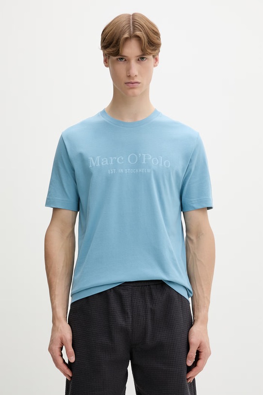 Marc O'Polo T-shirt męski bawełniany niebieski 5000012688