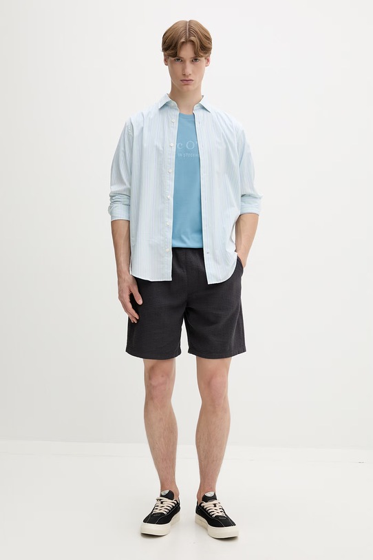 Marc O'Polo T-shirt męski bawełniany 5000012688 niebieski SS26