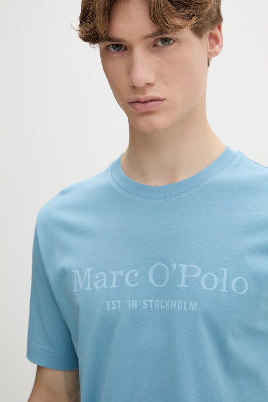 Marc O'Polo T-shirt męski bawełniany niebieski 5000012688
