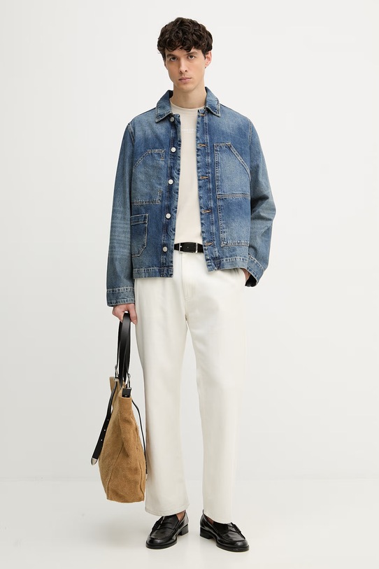 Marc O'Polo T-shirt męski bawełniany 5000012689 beżowy SS26