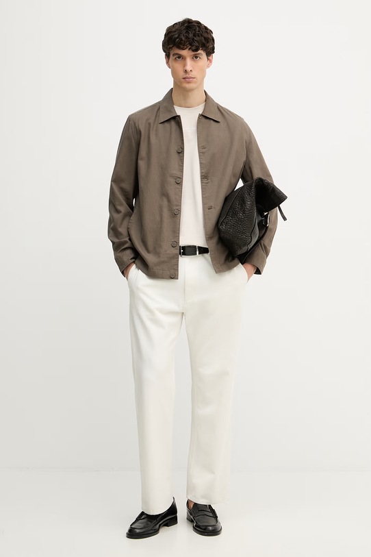 Marc O'Polo T-shirt męski bawełniany 5000012689 beżowy SS26