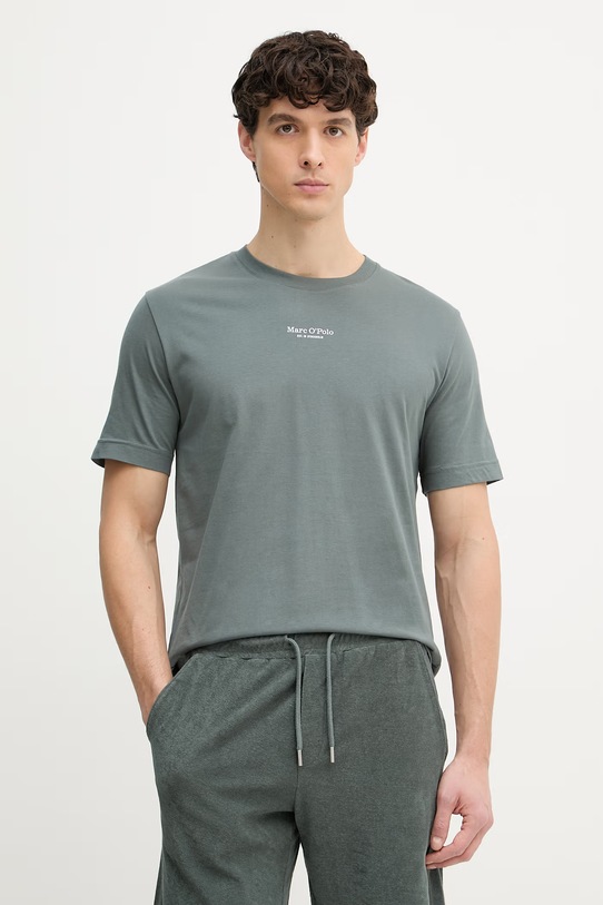 Marc O'Polo T-shirt męski bawełniany zielony 5000012689
