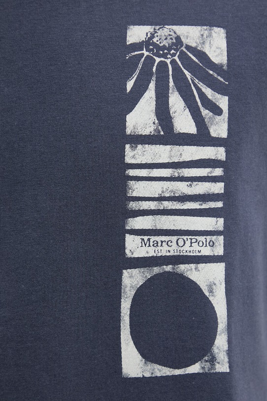 Marc O'Polo T-shirt męski bawełniany 5000012690 granatowy