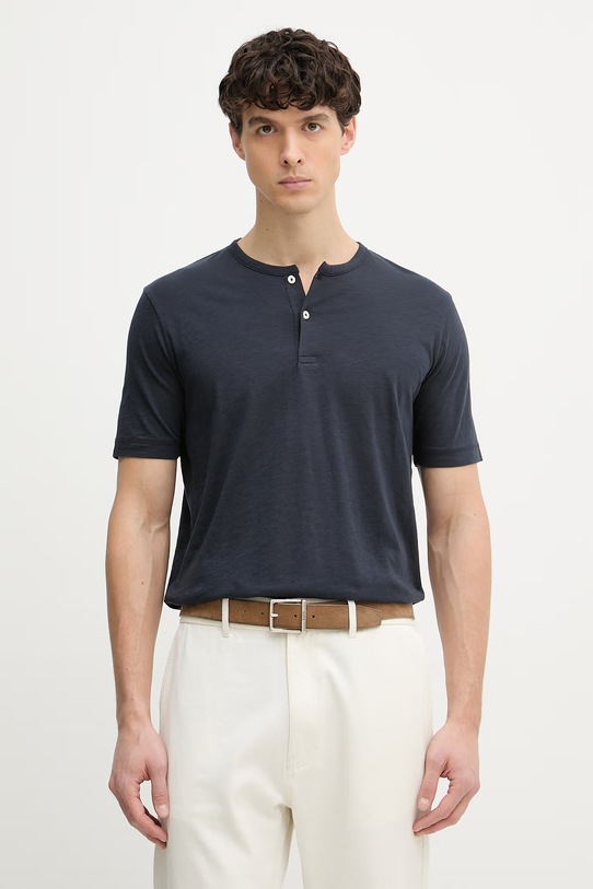 Marc O'Polo T-shirt basic męski bawełniany granatowy 5000012696