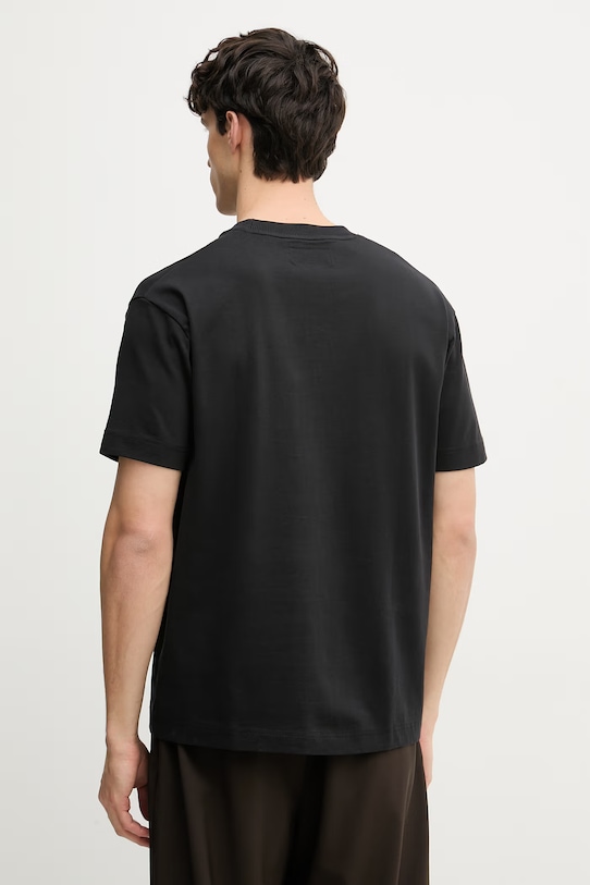 Odzież Marc O'Polo t-shirt basic męski bawełniany 5000012698 czarny