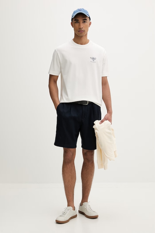 Marc O'Polo T-shirt męski bawełniany 5000012703 beżowy SS26