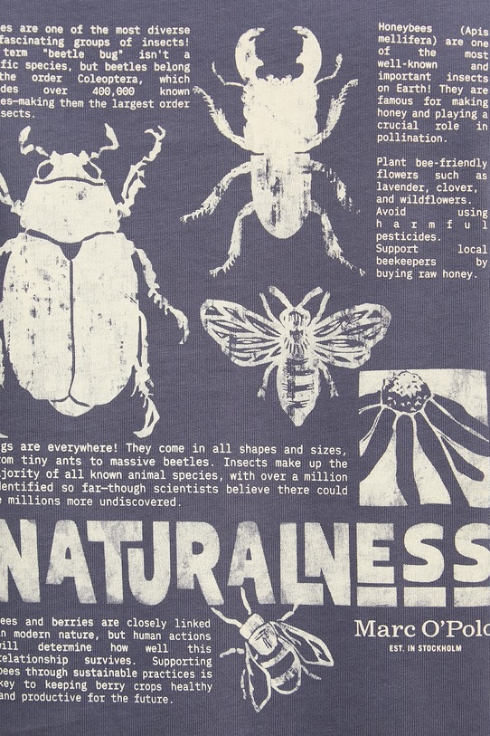 Marc O'Polo T-shirt męski bawełniany 5000012705 fioletowy