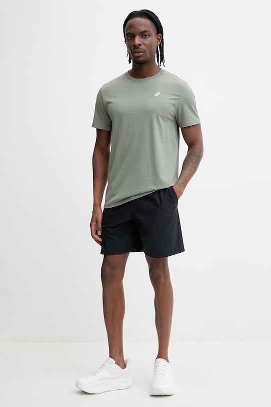 Asics t-shirt treningowy SPIRAL EMBROIDERY 2031F458 zielony SS26