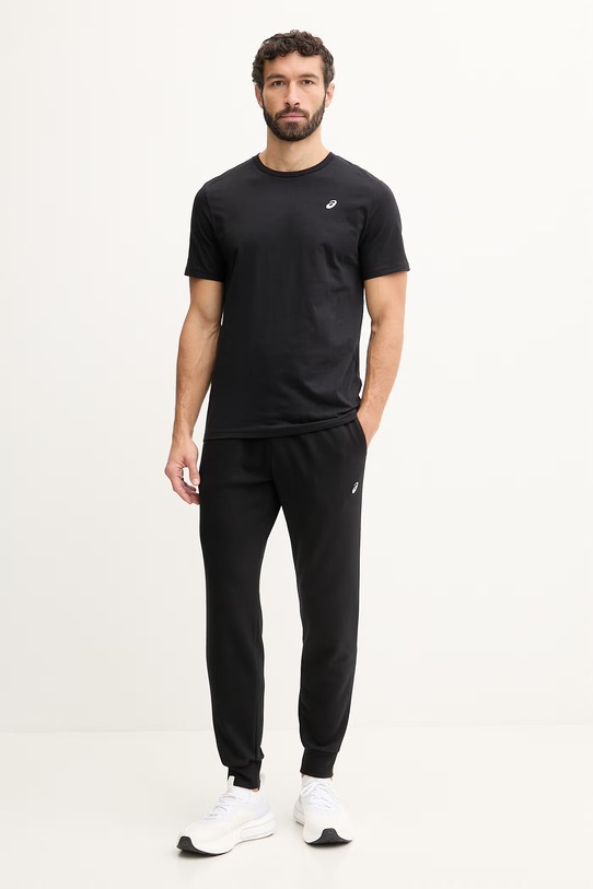 Asics t-shirt treningowy SPIRAL EMBROIDERY 2031F458 czarny SS26