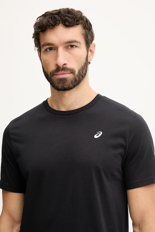 Asics t-shirt treningowy SPIRAL EMBROIDERY czarny 2031F458