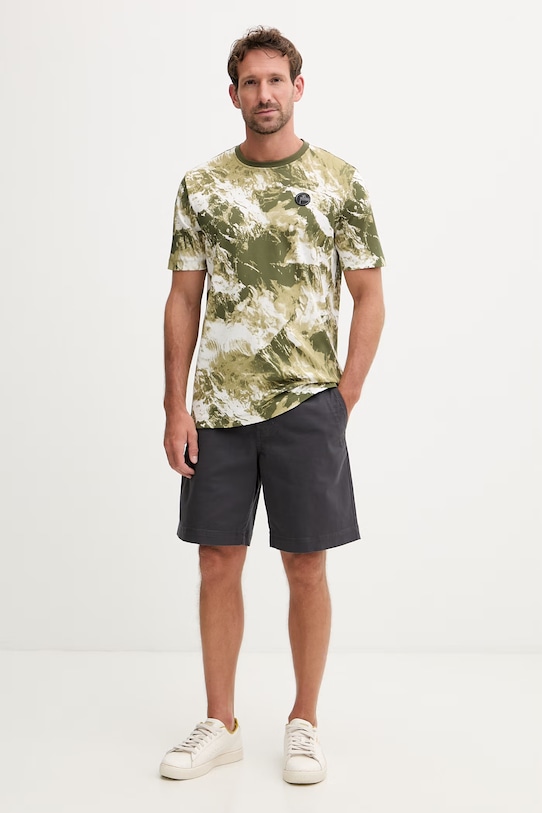 Fusalp t-shirt męski bawełniany TYLO MOUNTAIN J2122 zielony SS26