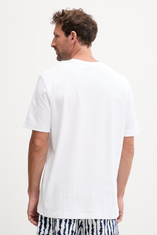 Odzież Fusalp t-shirt męski bawełniany TYLO ANIM J2123 biały