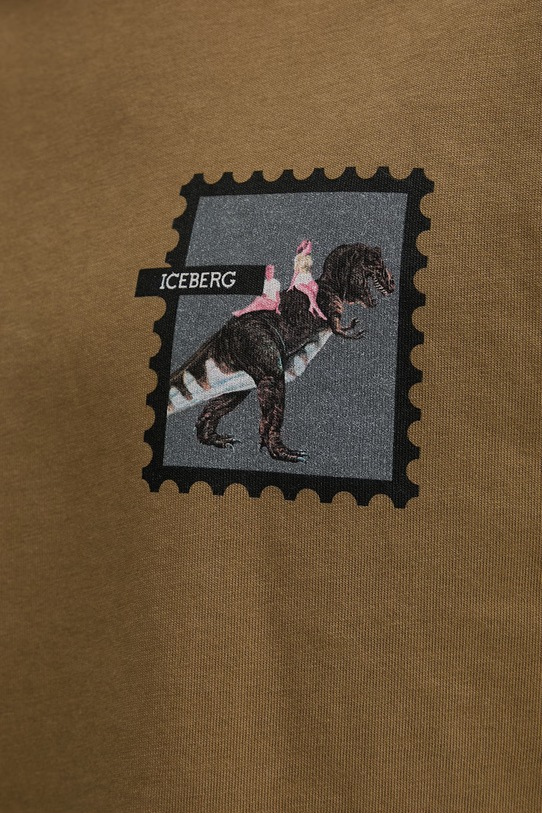 Iceberg t-shirt bawełniany F027.627A zielony